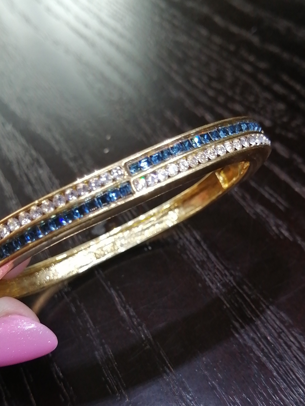 Butler Vintage Rectangular Gold Plated With Sparcling Cubic Zirconia Fits 7.5